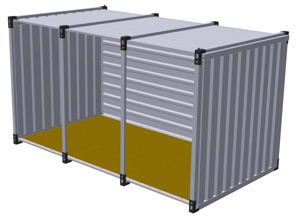 Materiaalcontainer open lange zijde - 4 meter