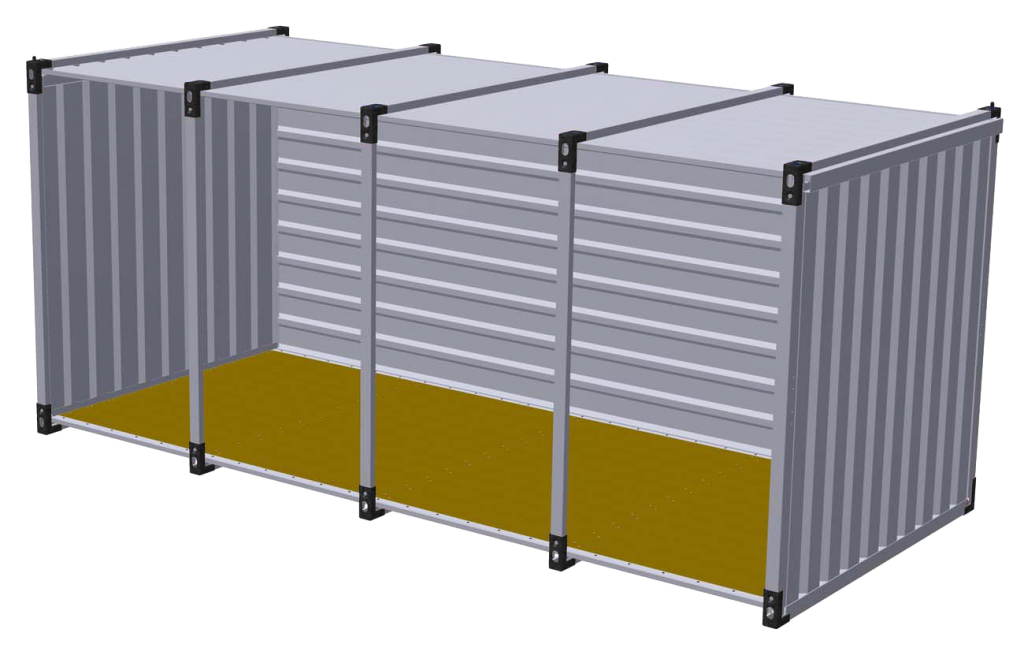 Materiaalcontainer open lange zijde - 5 meter